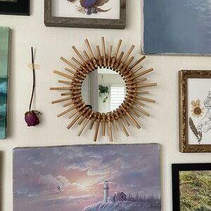 Sunburst Bamboo Wall Mirror